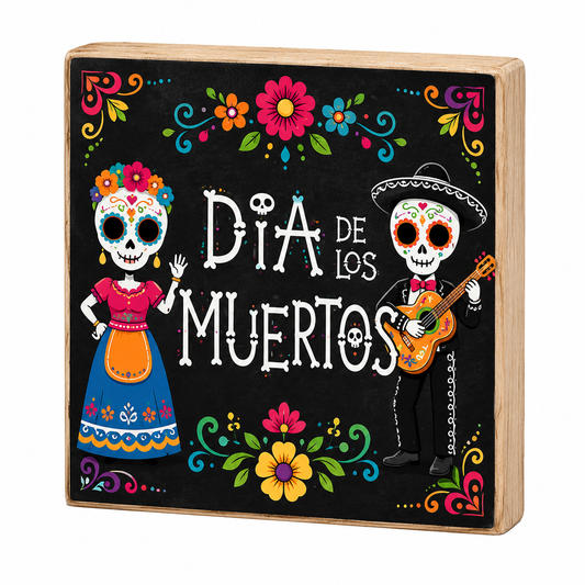 Day of the Dead Sign, Dia De Los Muertos Decor, Day of The Dead Decor, Halloween Decorations Day of the Dead Decorations Sugar Skulls Skeletons