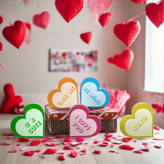 valentines decorations conversation hearts that stand alone
