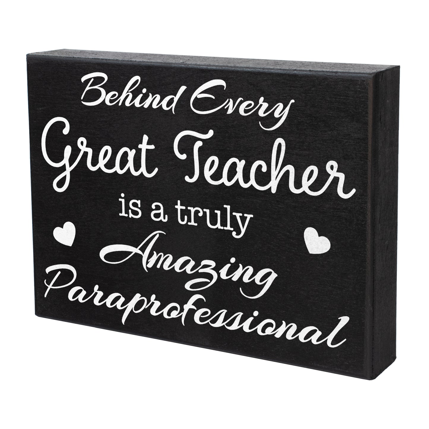JennyGems Gifts for Paraprofessionals, Paraprofessional Gifts, Meaningful Gift for Paraprofessional, Paraeducator Gift, Wood Sign, Wall Hanging and Tabletop Display, Shelf Accent, American Made