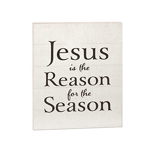 Jesus is the Reason For the Season Wood Sign, Christmas Decorations, Christmas Decor, Holiday Decor, American Made (White)