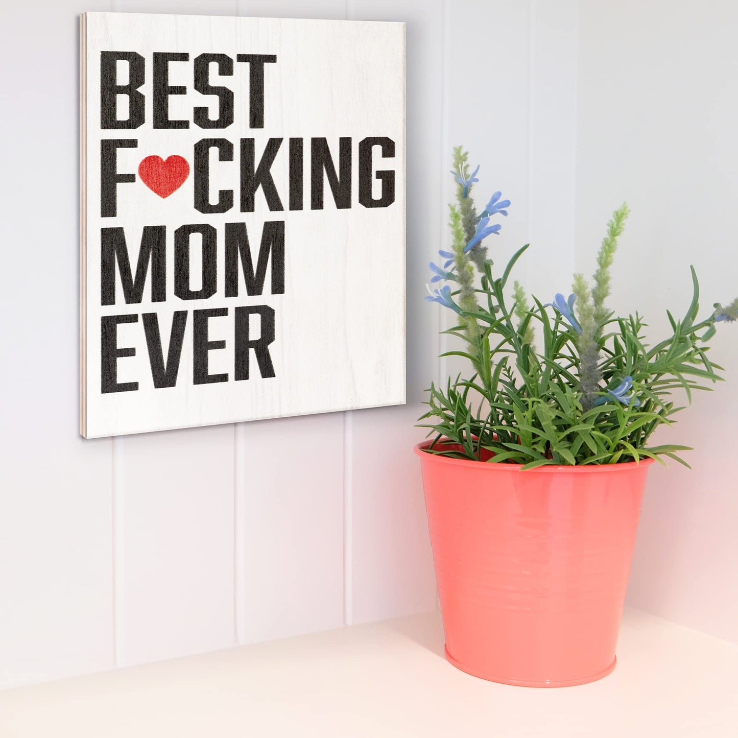 JennyGems Mom Gifts From Daughters, Mothers Day Gifts for Mom, Farmhouse Wall Decor, 7.25 x 6 Wooden Sign, Made in USA