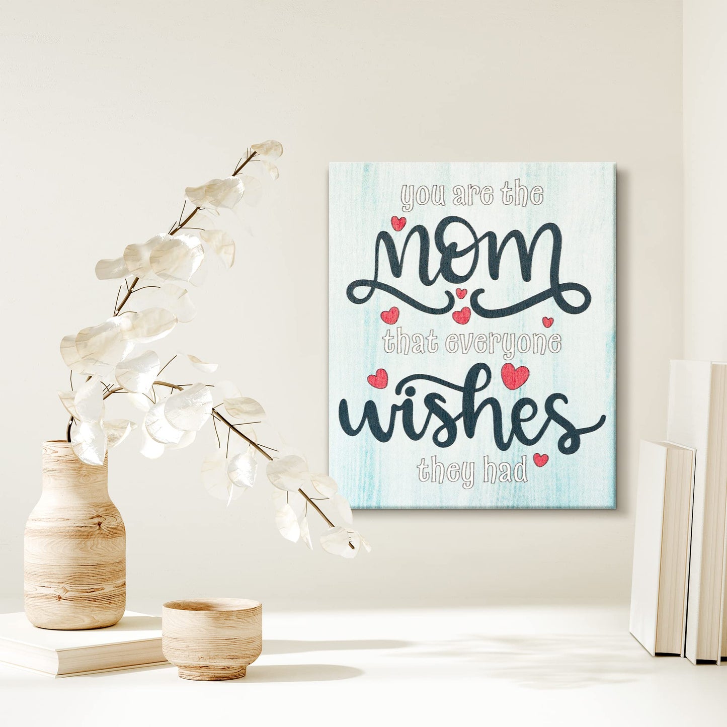JennyGems Mom Gifts From Daughters, Mothers Day Gifts for Mom, Farmhouse Wall Decor, 7.25 x 6 Wooden Sign, Made in USA