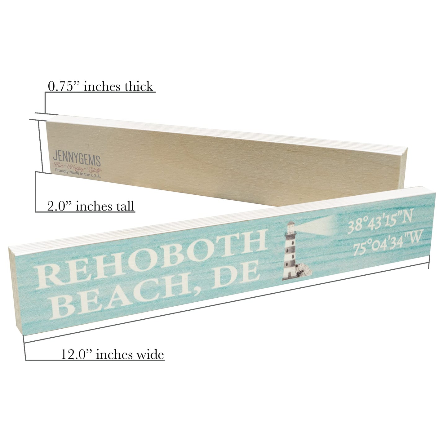 JennyGems Delaware Gifts, Rehoboth Beach Delaware Wooden Sign, Rehoboth Beach Souvenirs, Made in USA