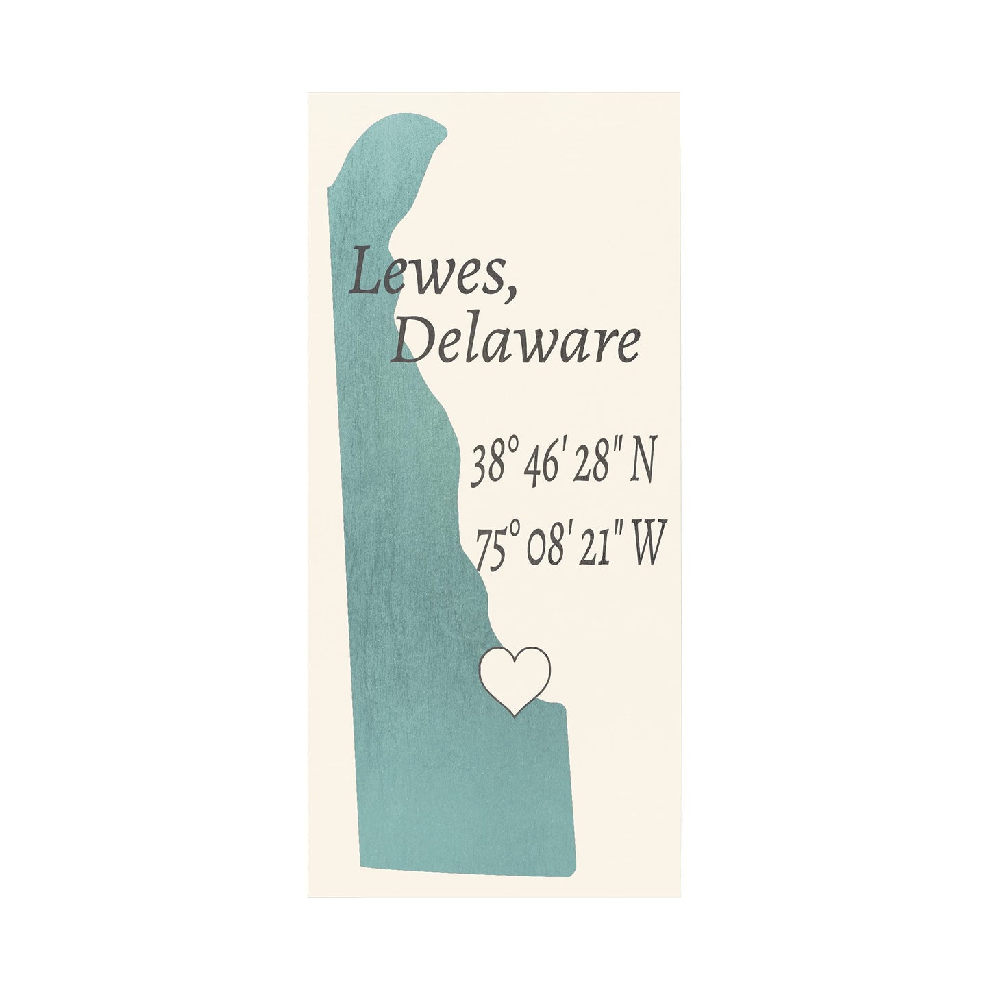 JennyGems Lewes, Delaware, 6x13 Inch Nautical Wood Sign, Hanging Wall Decor, Hometown Pride Signs, Delaware Gifts, American Made