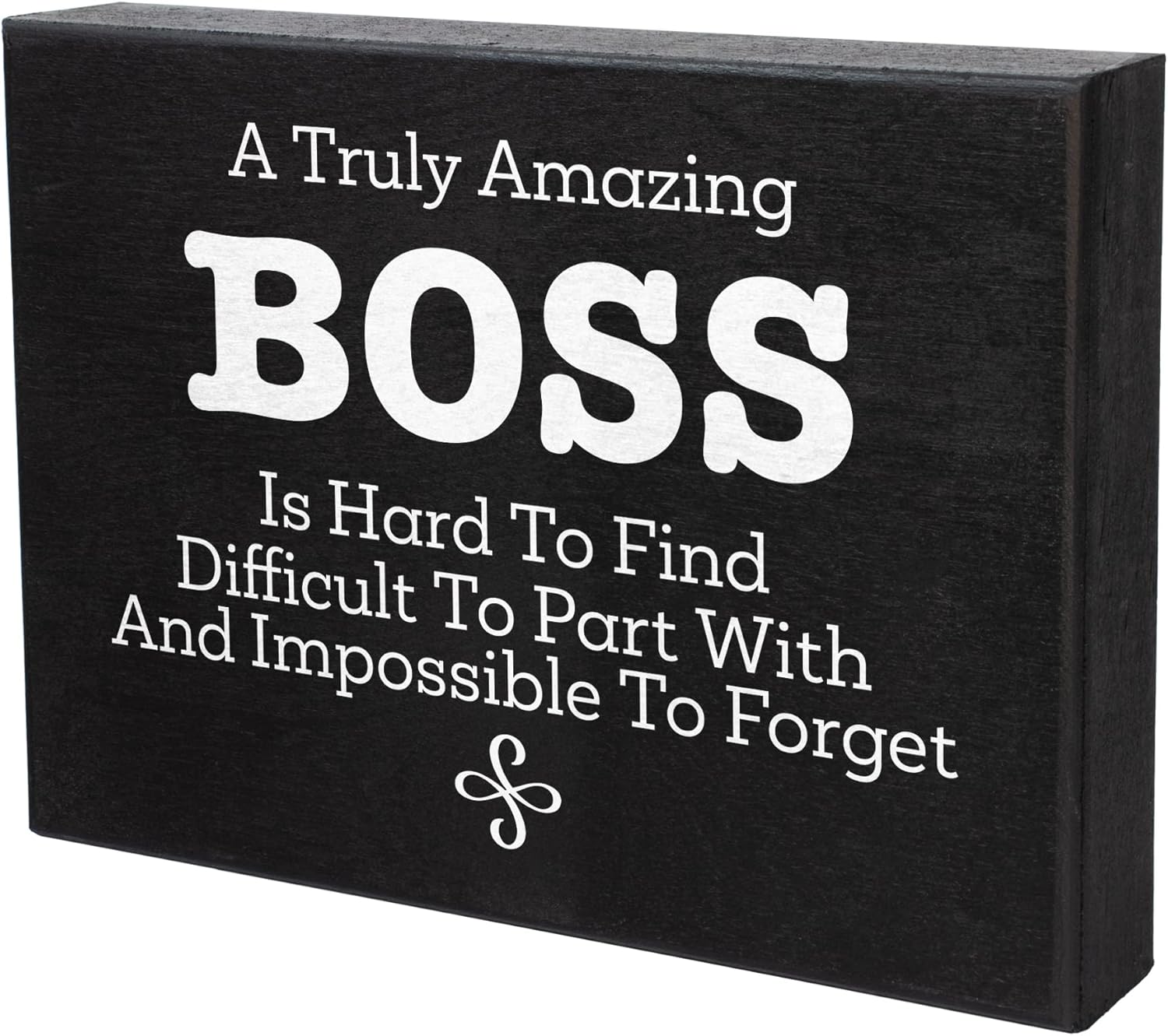 JennyGems Boss & Mentor Appreciation Gifts - 8x6 Inch Wood Sign for Bosses Day & Retirement