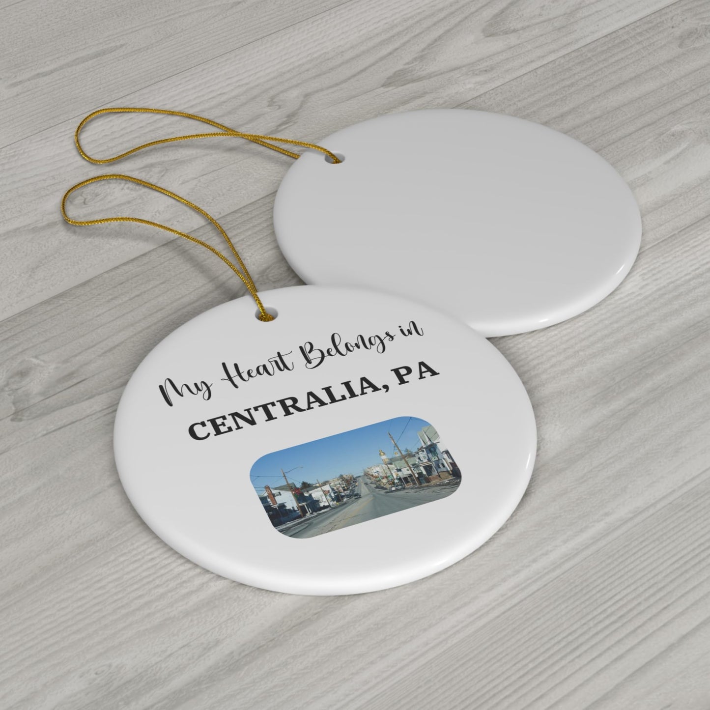 Centralia Pennsylvania Ceramic Holiday Ornament