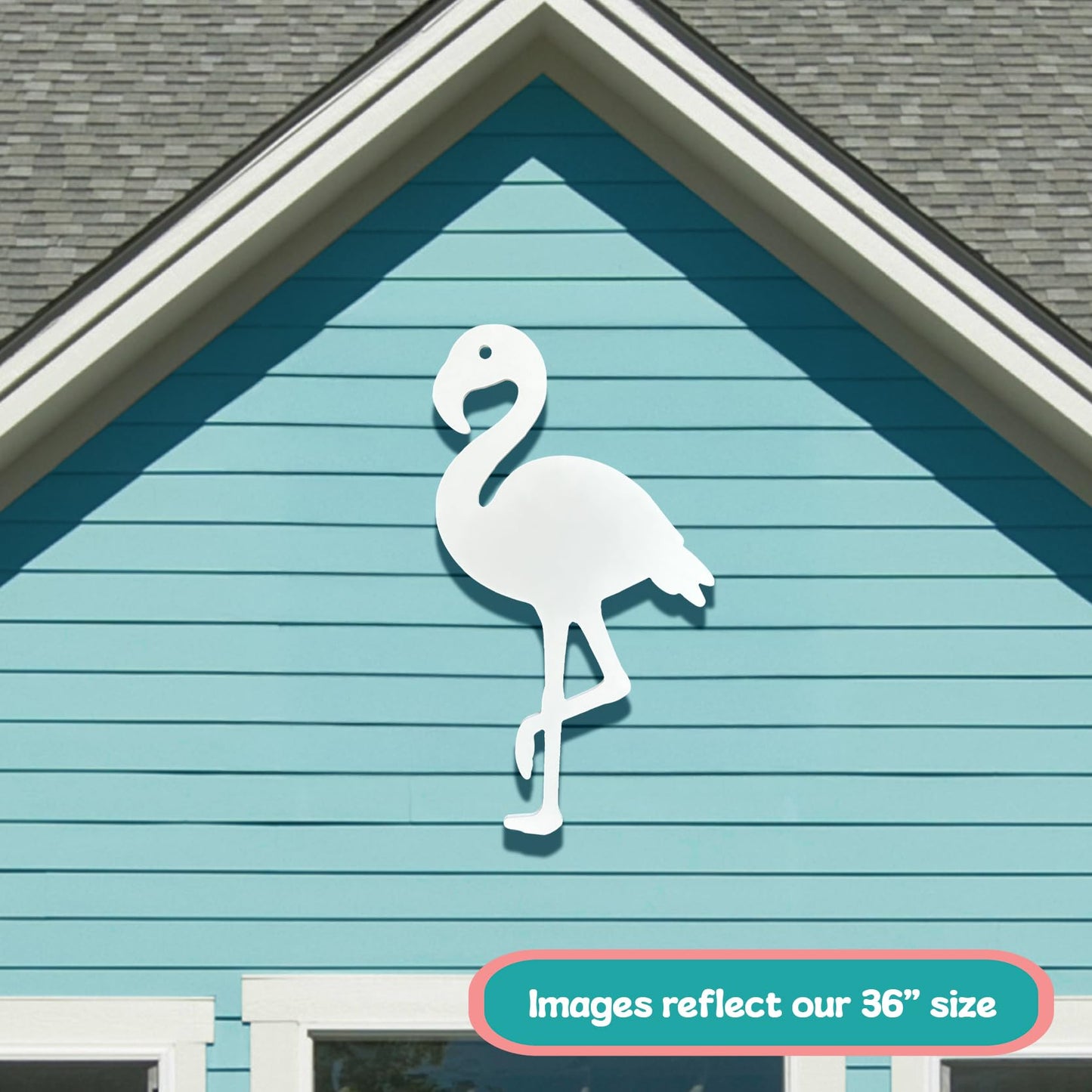 Flamingo PVC Surfboard Outdoor Wall Art Sign