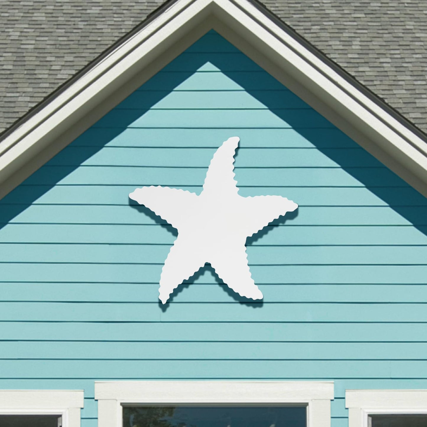 Outdoor Starfish Wall Decor, PVC Starfish Beach House Decoration, Weatherproof Coastal Wall Art for Pool, Shed, Nautical Ocean-Themed Hanging Sign
