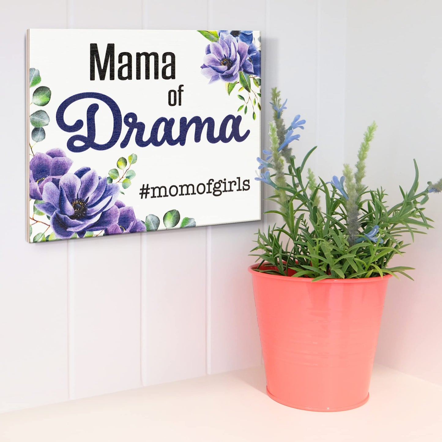 JennyGems Mom Gifts From Daughters, Mothers Day Gifts for Mom, Farmhouse Wall Decor, 7.25 x 6 Wooden Sign, Made in USA