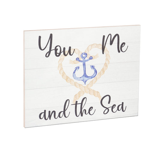 JennyGems You Me and the Sea Wooden Sign, Coastal Decor, Beach House Decoration, Made in USA