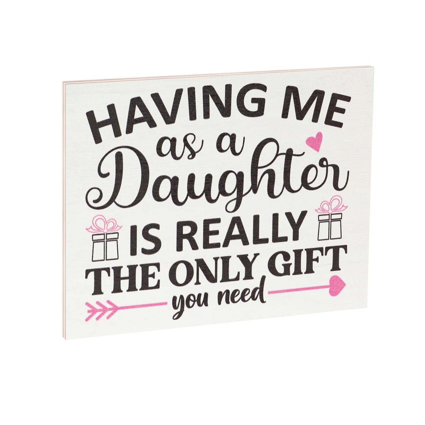 JennyGems Mom Gifts From Daughters, Mothers Day Gifts for Mom, Farmhouse Wall Decor, 7.25 x 6 Wooden Sign, Made in USA