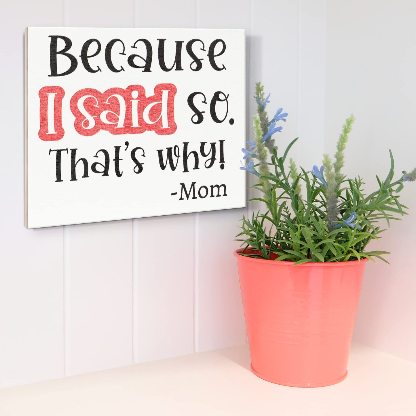 JennyGems Mom Gifts From Daughters, Mothers Day Gifts for Mom, Farmhouse Wall Decor, 7.25 x 6 Wooden Sign, Made in USA