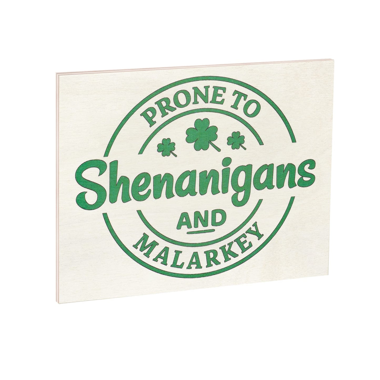 JennyGems St Patricks Day Decor, St Patricks Day Wooden Sign, Irish Decorations for Home, 7.25 x 6 Hanging Wood Sign