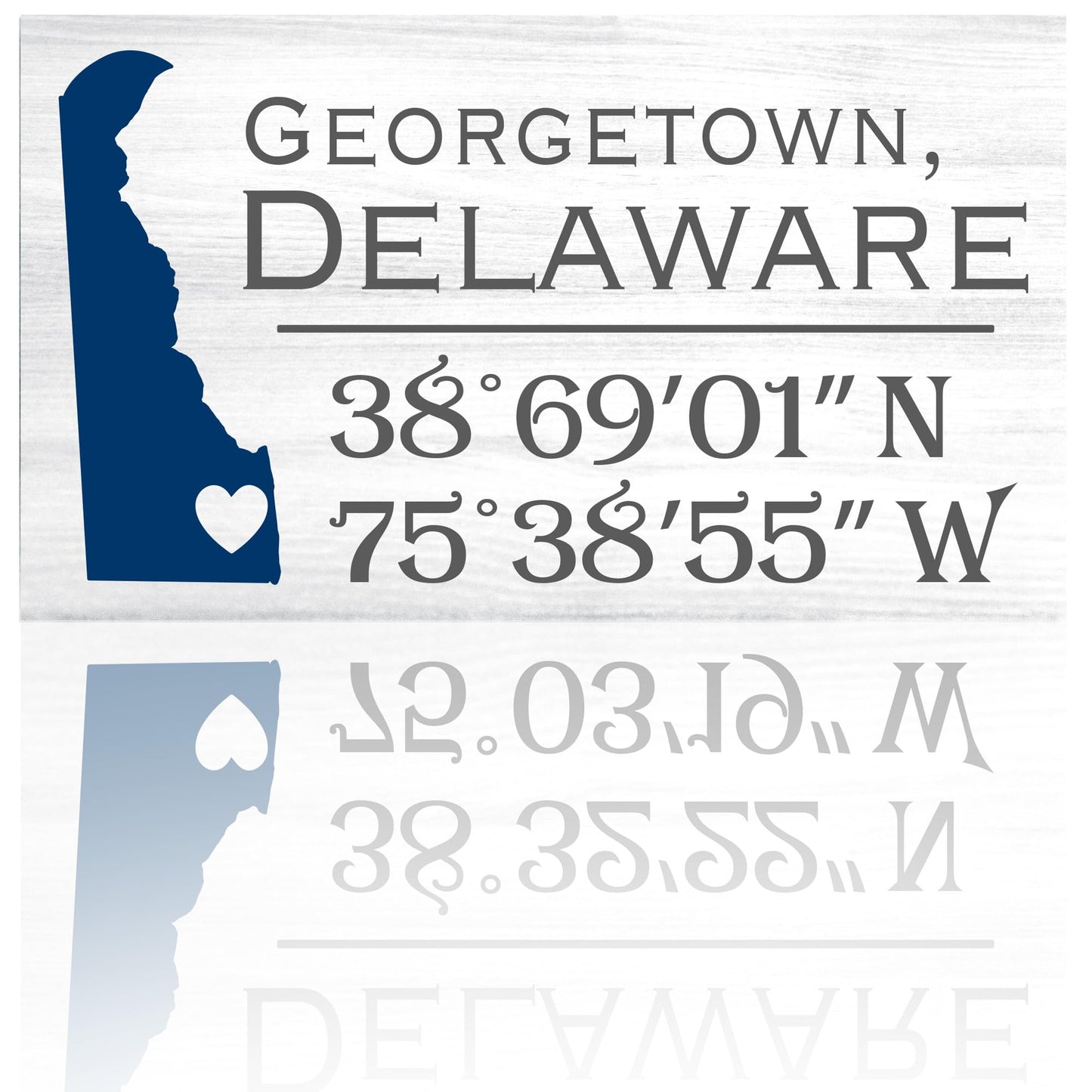 JennyGems Georgetown Delaware Gifts, Delaware Souvenirs, Tabletop and Wall Decor, Made in USA