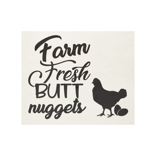 Funny Farm Fresh Nuggets Wooden Coop Sign
