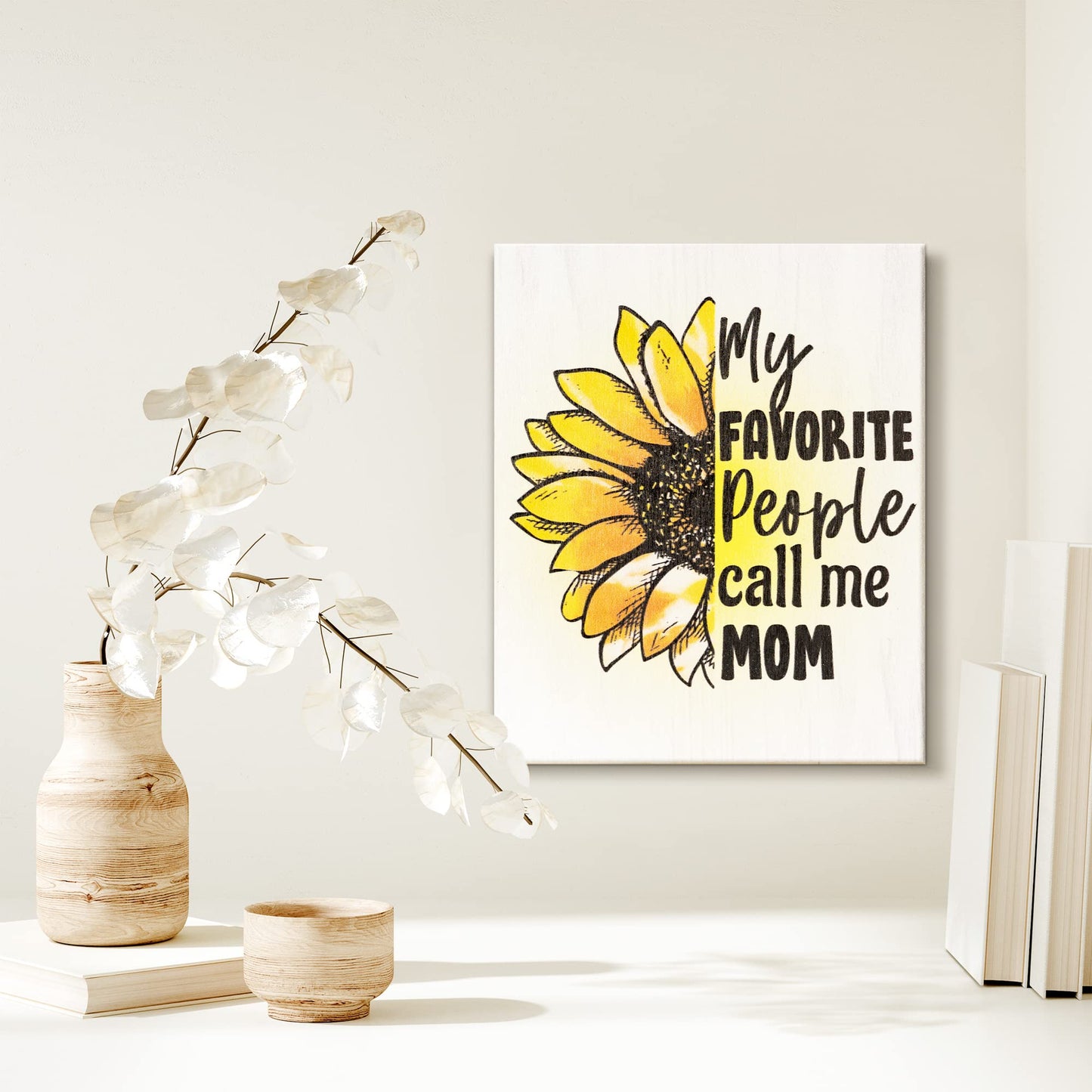 JennyGems Mom Gifts From Daughters, Mothers Day Gifts for Mom, Farmhouse Wall Decor, 7.25 x 6 Wooden Sign, Made in USA