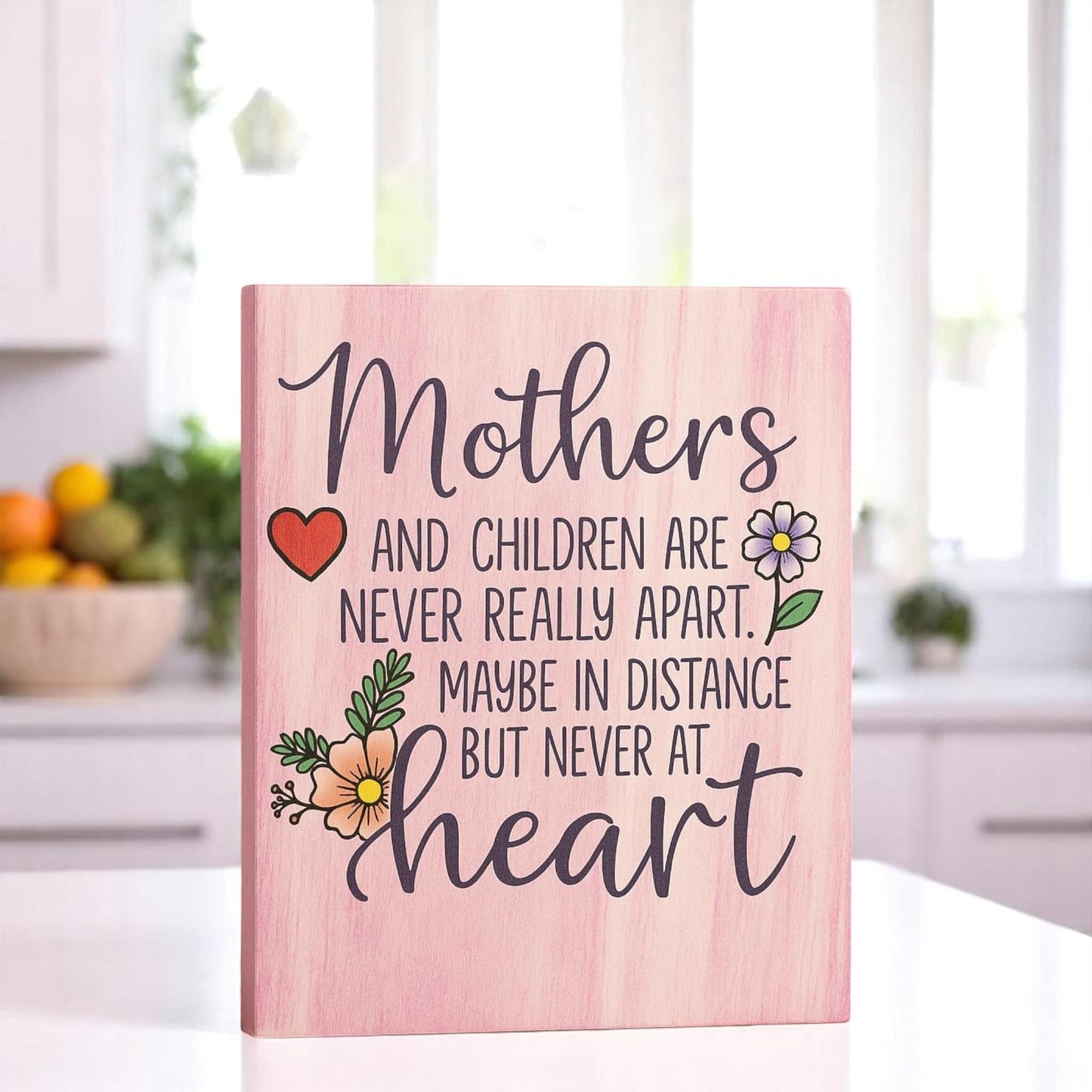 JennyGems Mom Gifts From Daughters, Mothers Day Gifts for Mom, Farmhouse Wall Decor, 7.25 x 6 Wooden Sign, Made in USA