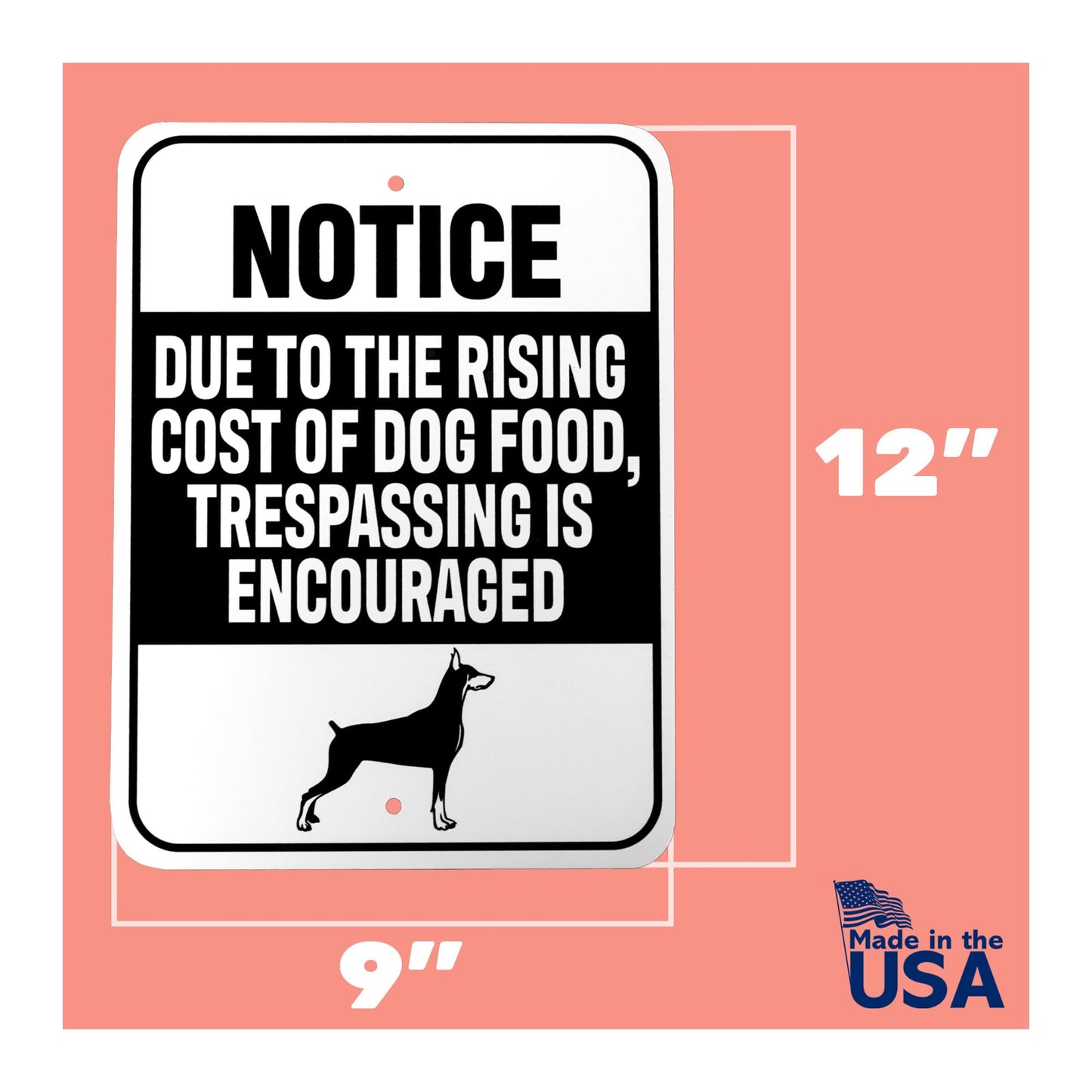 No Trespassing is Encouraged Sign, Funny Notice