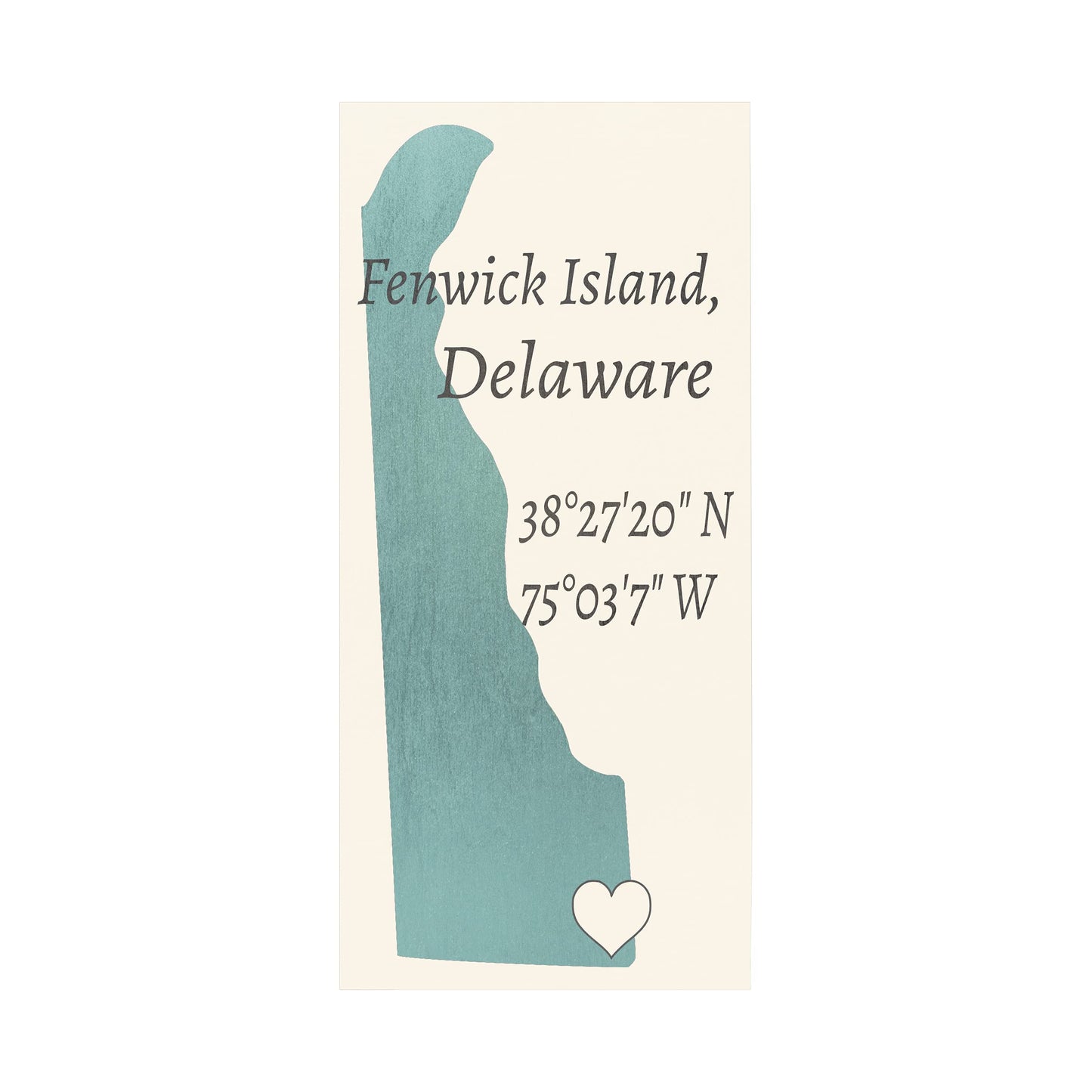 JennyGems Fenwick Island, Delaware Nautical Wood Sign, Made in USA