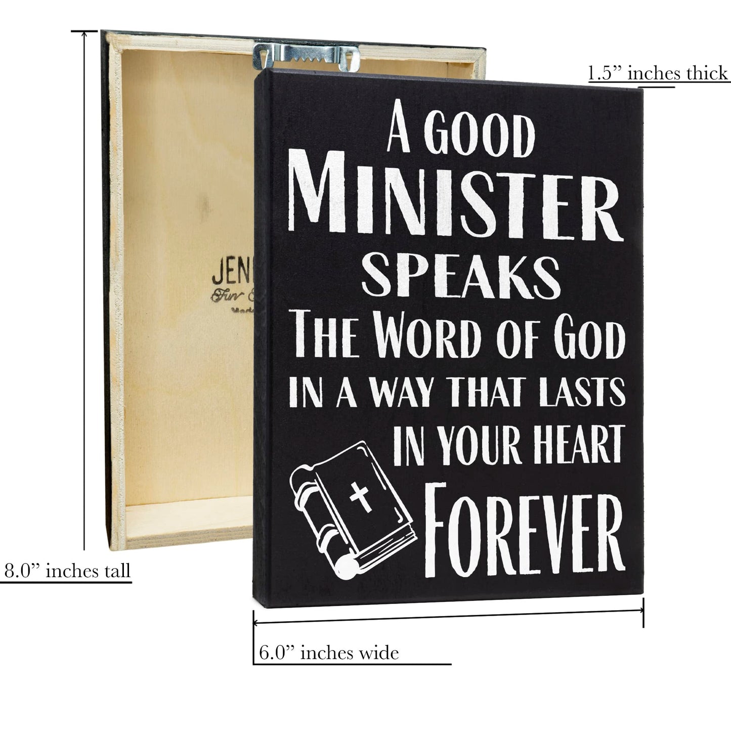 JennyGems Pastor Appreciation Gifts, Preacher Appreciation Gifts, Minister Appreciation Gifts, Pastor Gifts for Men Women, Preacher Gifts for Men Women, Gift for Ministers, Minister Gift Ideas, Wood Sign