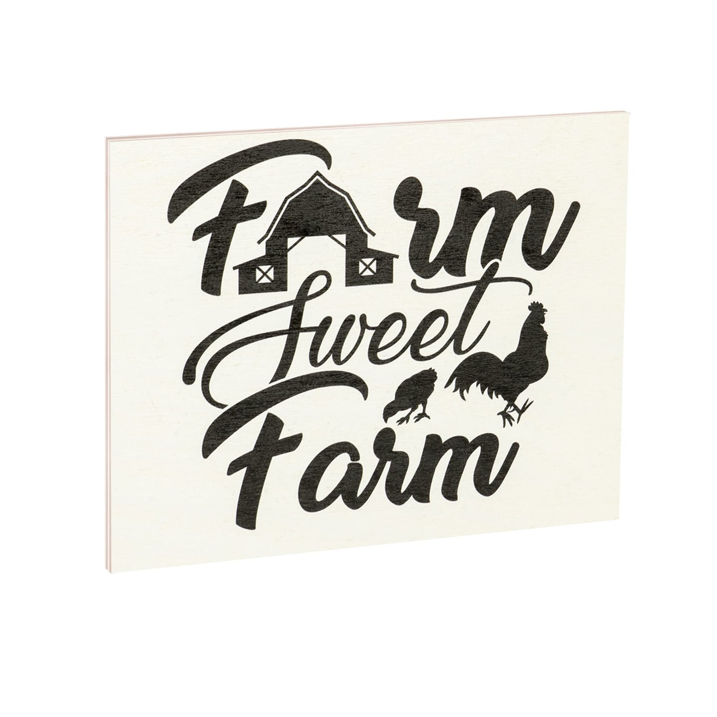Farm Sweet Farm Wooden Farmhouse Wall Sign