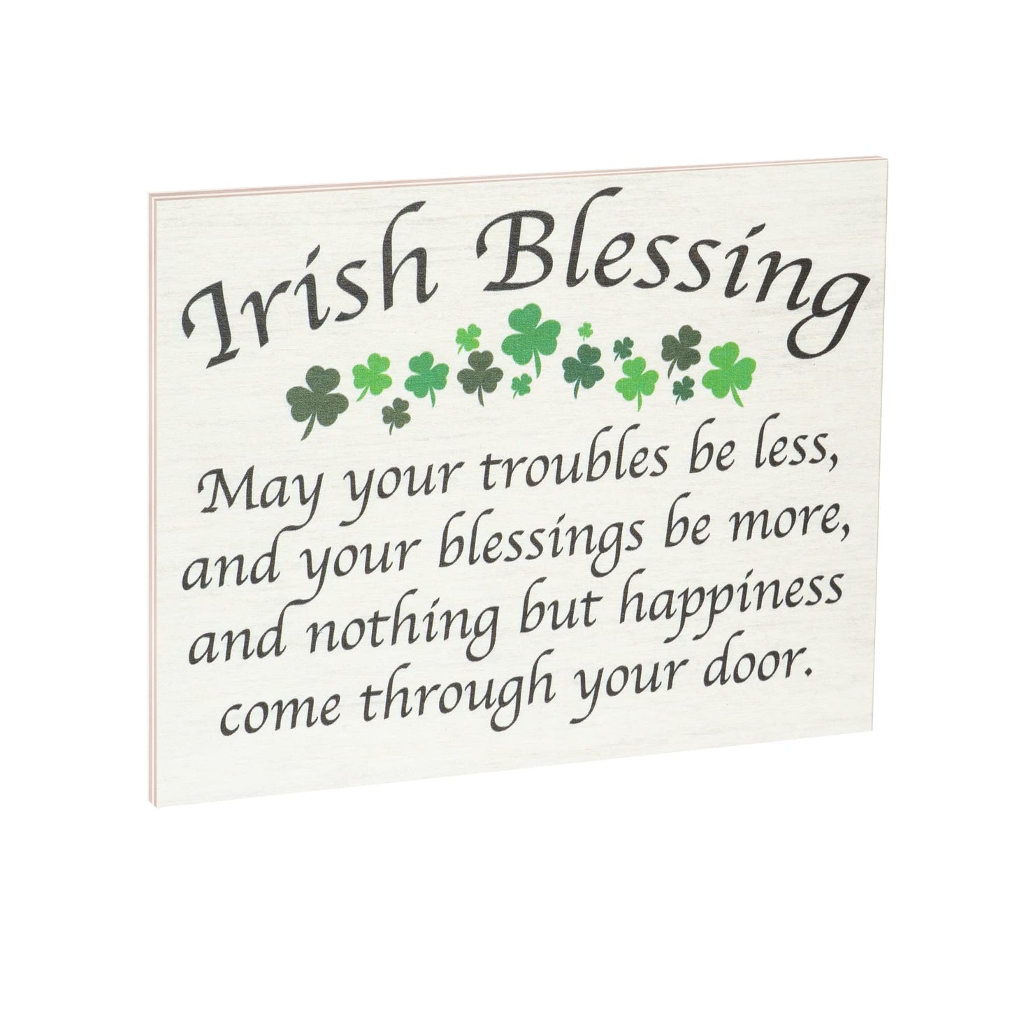 JennyGems St Patricks Day Decor, St Patricks Day Wooden Sign, Irish Decorations for Home, 7.25 x 6 Hanging Wood Sign