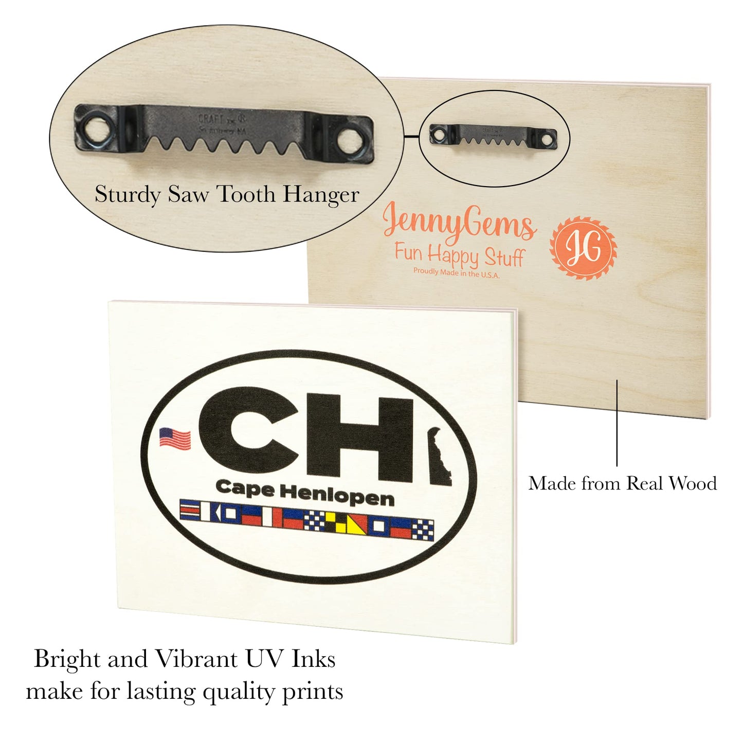 Cape Henlopen Delaware Lighthouse Wooden Sign