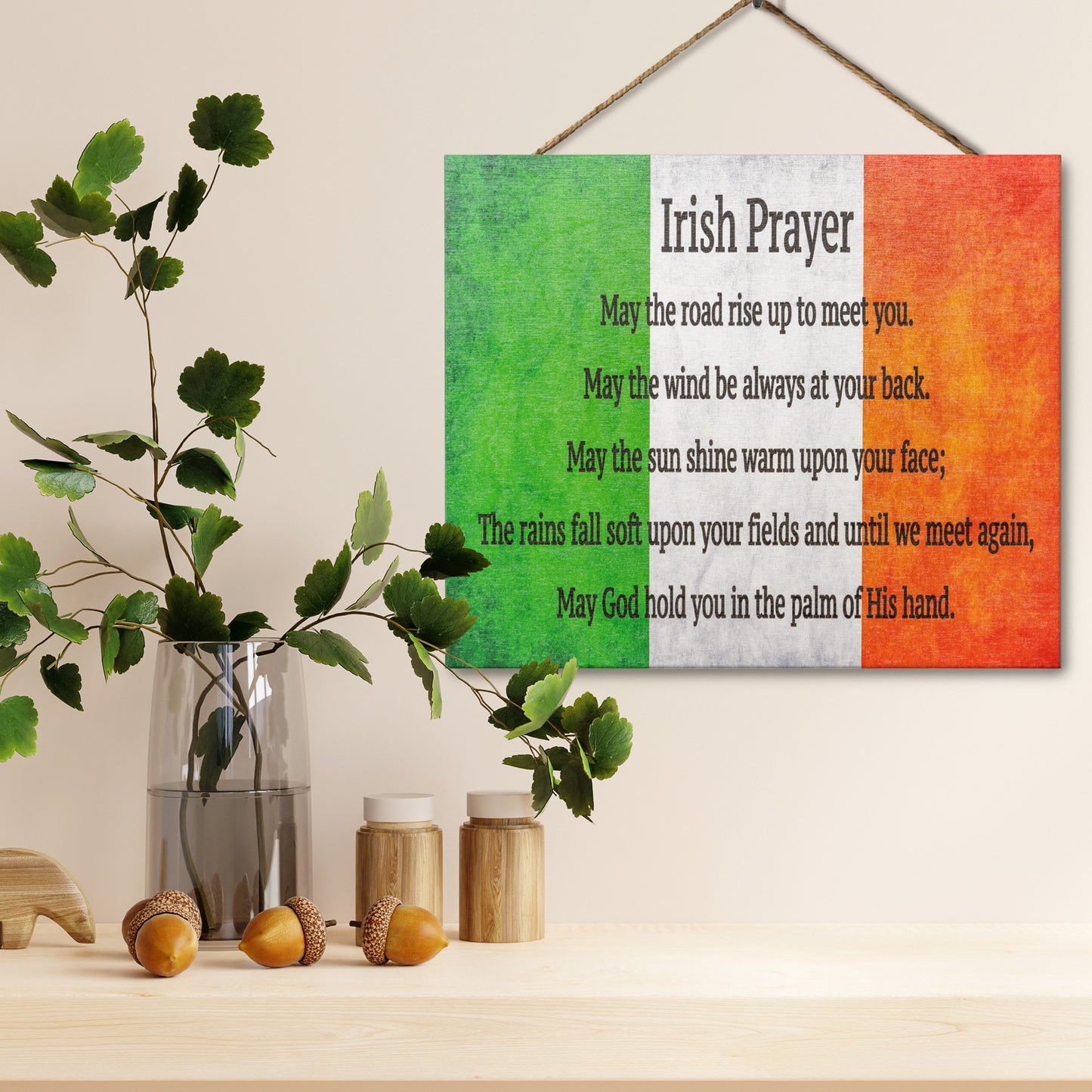 Irish Prayer Wooden Sign, May the Road Rise Up To Meet You