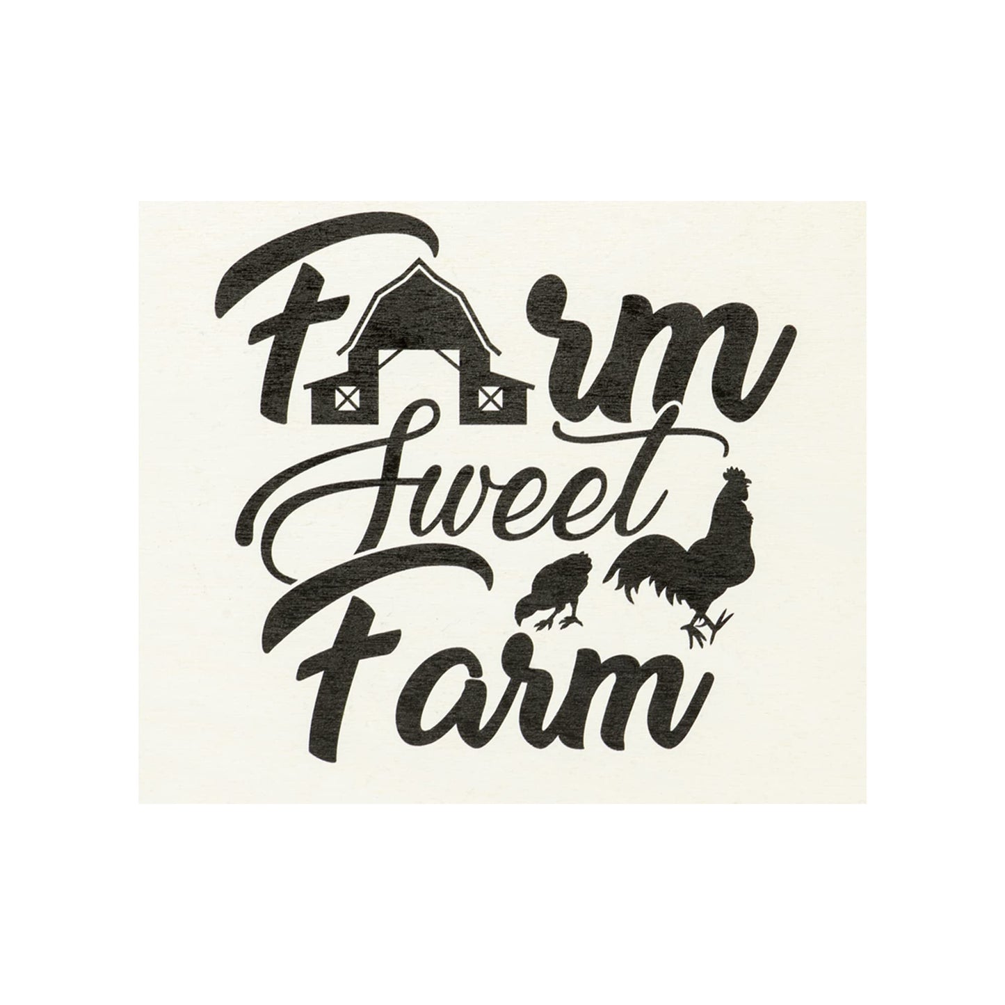 Farm Sweet Farm Wooden Farmhouse Wall Sign