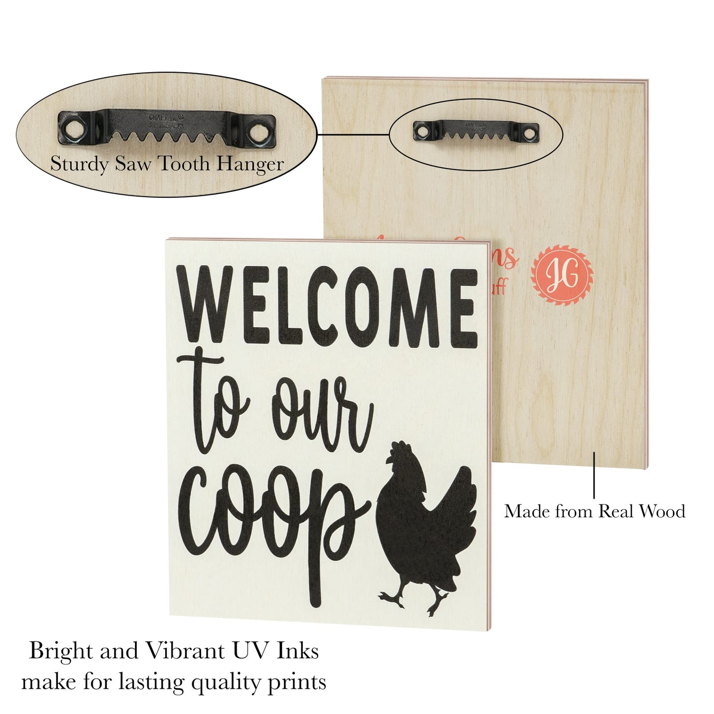 Welcome To Our Coop Wooden Sign, Chicken Sign