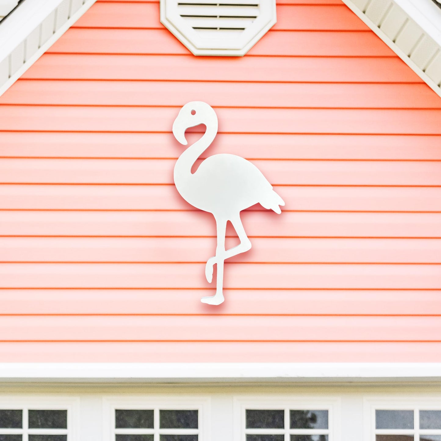 Flamingo PVC Surfboard Outdoor Wall Art Sign