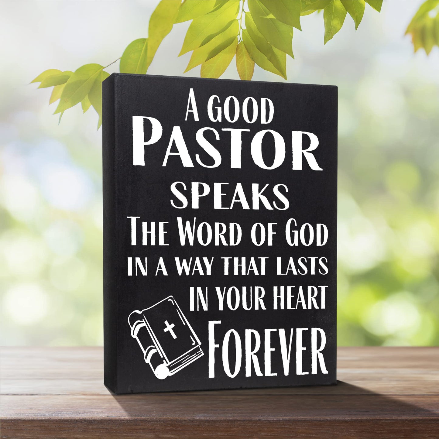 Pastor Appreciation American Made Wood Tabletop Sign