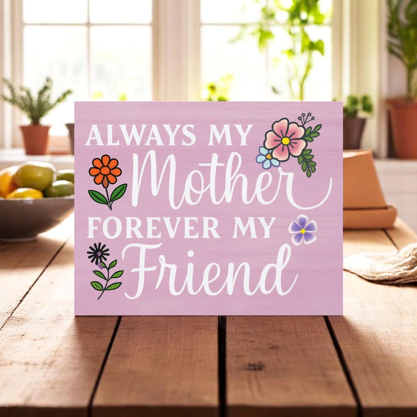 JennyGems Mom Gifts From Daughters, Mothers Day Gifts for Mom, Farmhouse Wall Decor, 7.25 x 6 Wooden Sign, Made in USA