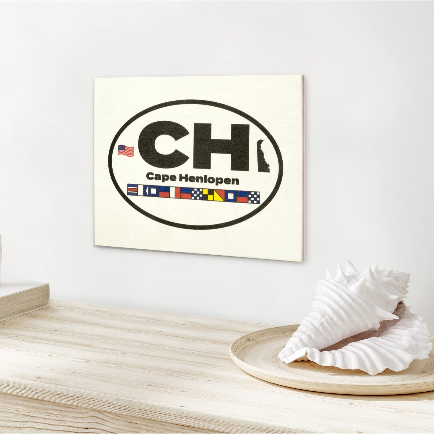 Cape Henlopen Delaware Lighthouse Wooden Sign