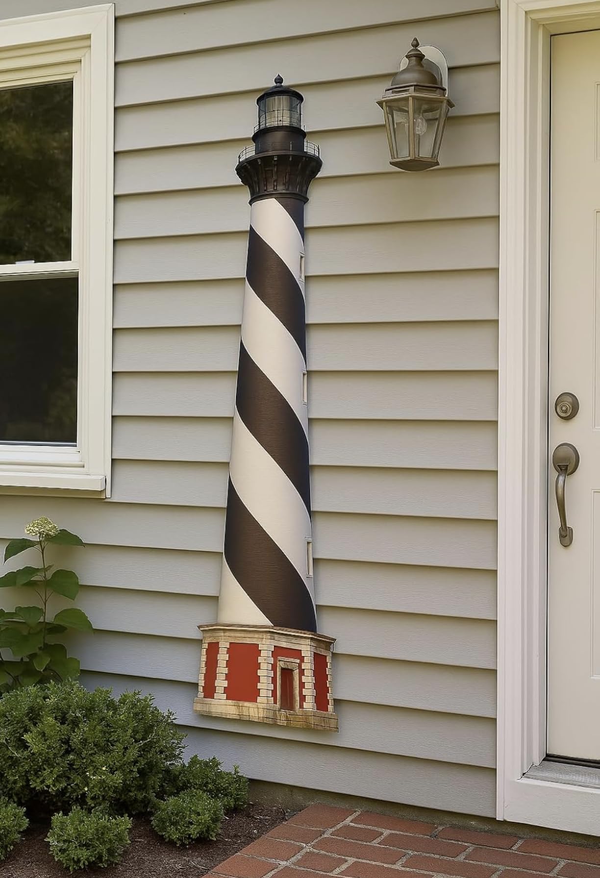 Lighthouse Wall Art, Cape Hatteras North Carolina, Indoor Outdoor Weatherproof PVC Decor