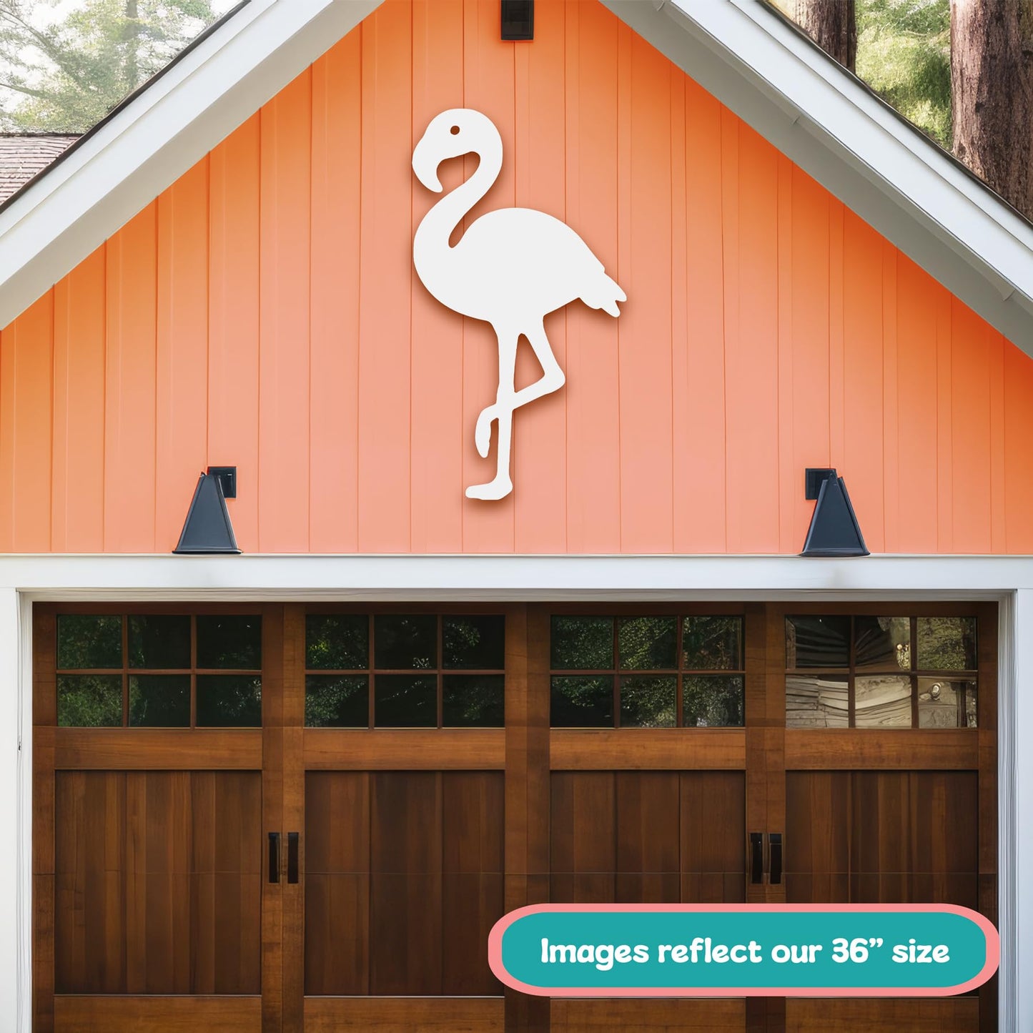 Flamingo PVC Surfboard Outdoor Wall Art Sign