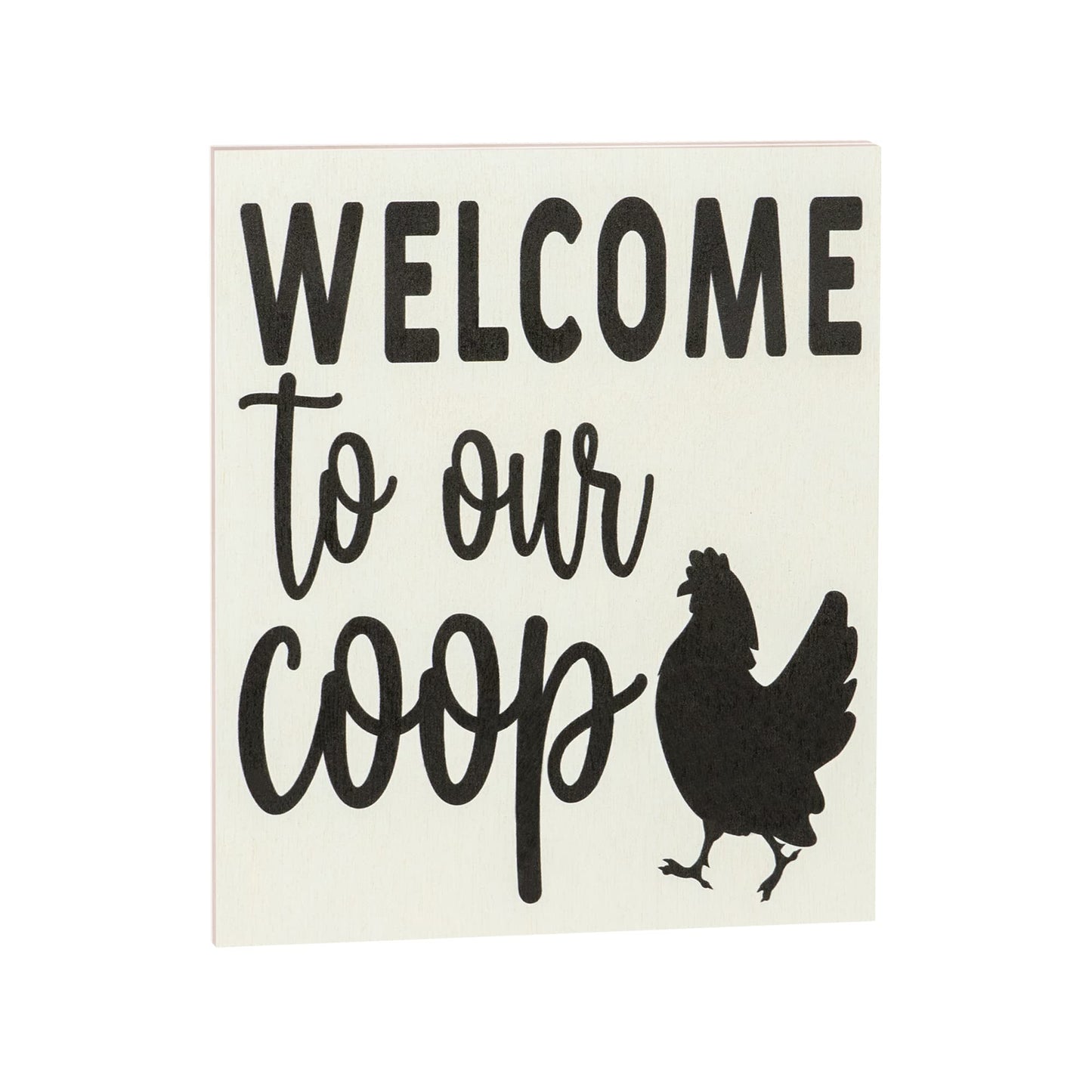 Welcome To Our Coop Wooden Sign, Chicken Sign