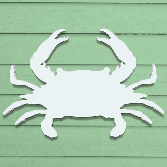 Outdoor Crab Wall Decor, PVC Sign for Beach House, Coastal Cottage, or Shed, Weatherproof and Durable Crab Wall Art for Exterior and Interior, 4 Foot