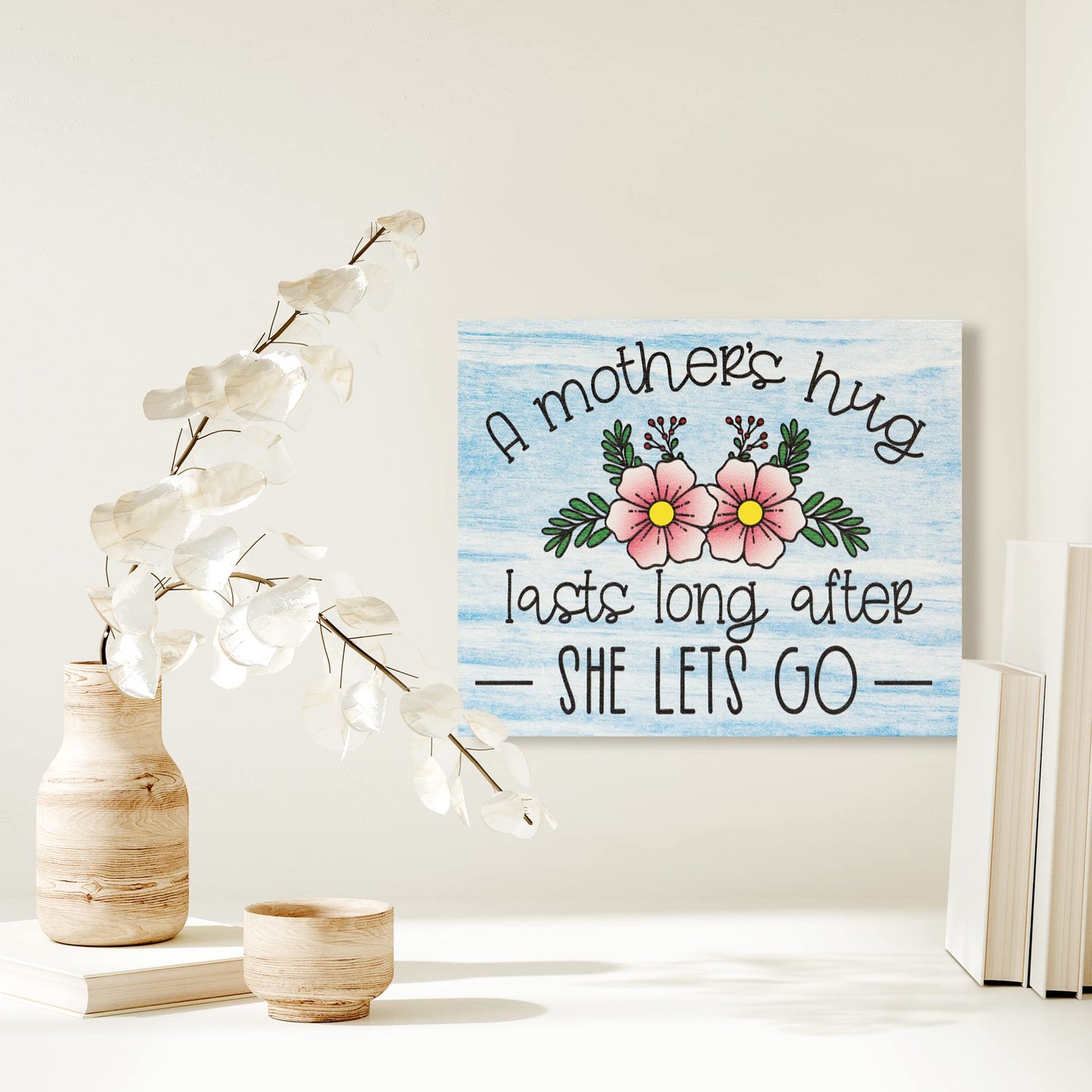JennyGems Mom Gifts From Daughters, Mothers Day Gifts for Mom, Farmhouse Wall Decor, 7.25 x 6 Wooden Sign, Made in USA