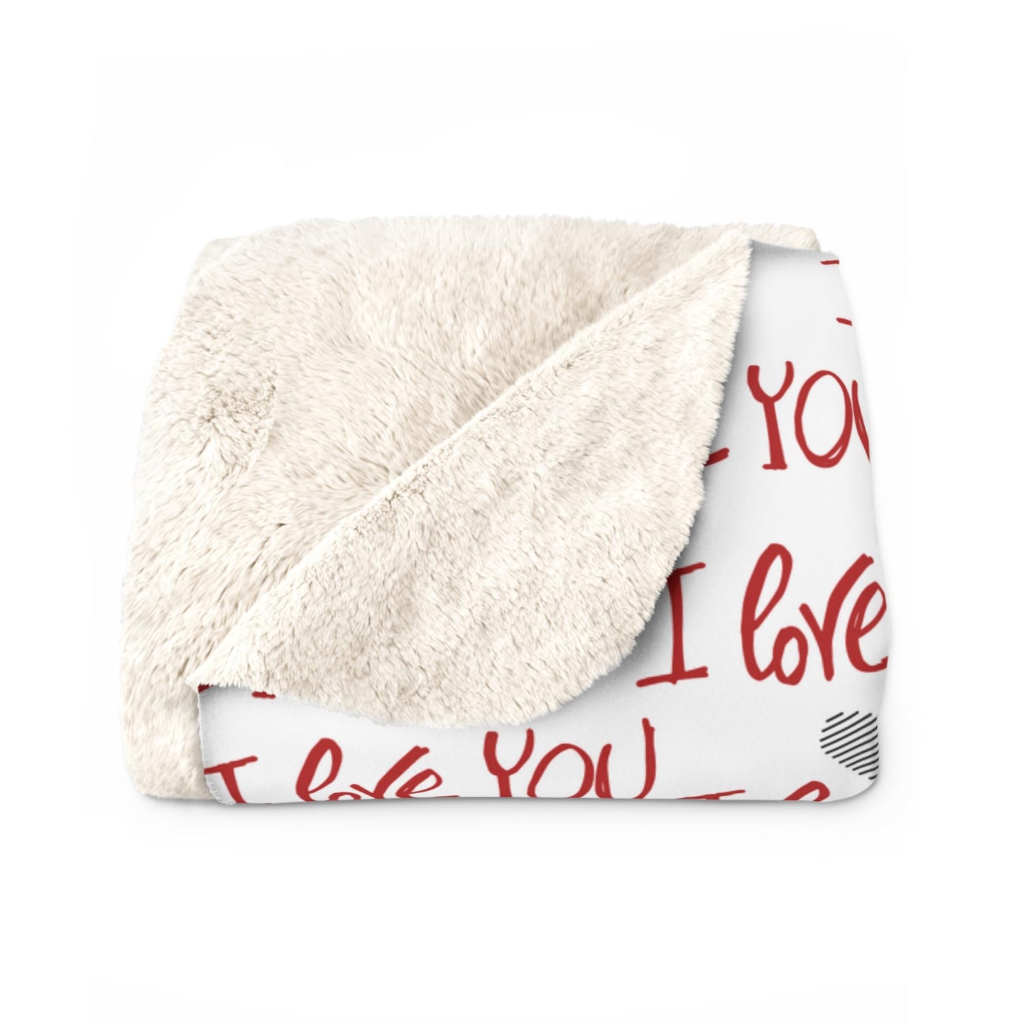 I Love You Blanket - Sherpa Fleece Super Comfy Love Blanket, Valentine's Day Gift, Soft Throw Blanket, Gift for Couples