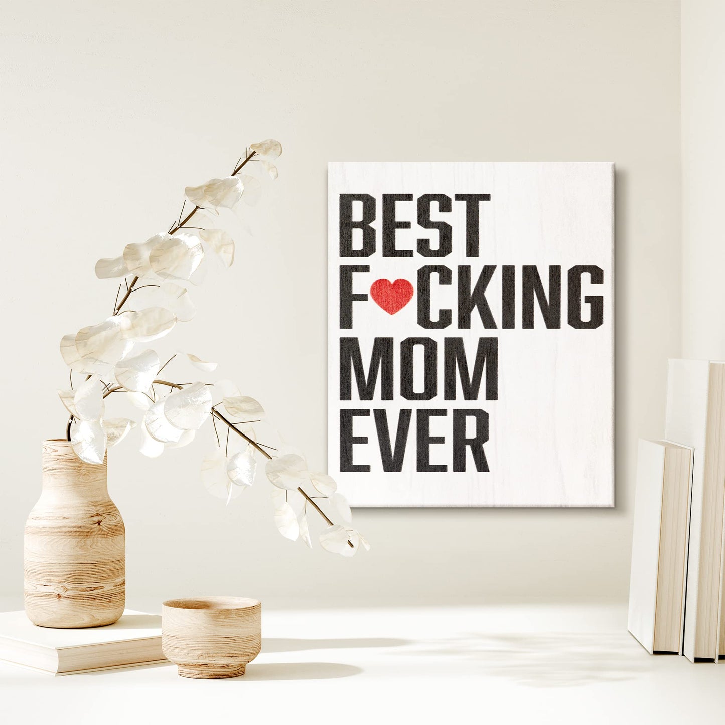 JennyGems Mom Gifts From Daughters, Mothers Day Gifts for Mom, Farmhouse Wall Decor, 7.25 x 6 Wooden Sign, Made in USA
