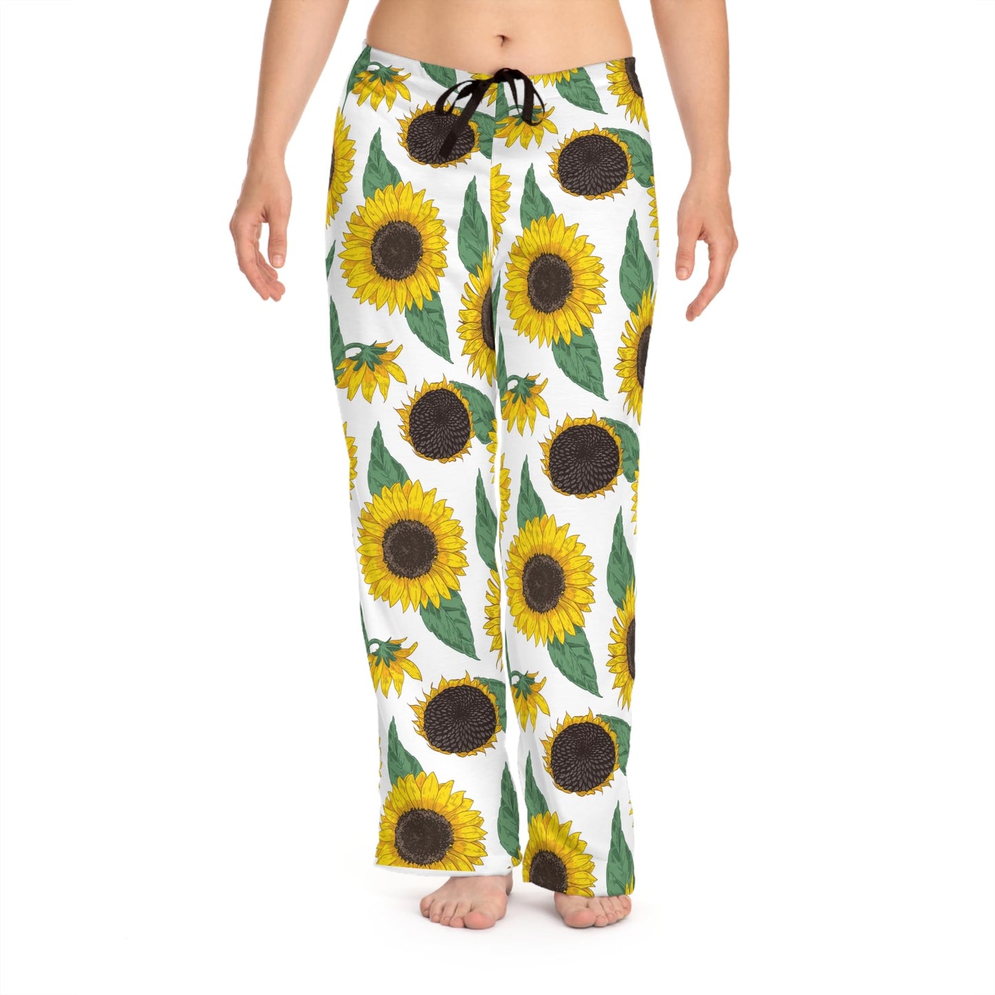 Womens Sunflower Pajama Pants, Cozy Loungewear Bottoms, Sunflower Gifts for Her, Comfortable Sleepwear