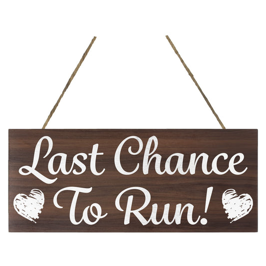 Last Chance to Run Ring Bearer and Wedding Sign