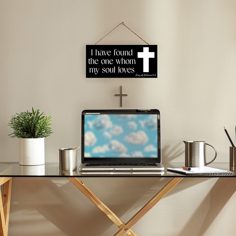 JennyGems I Have Found the One Whom My Soul Loves Song of Solomon 3:4 Bible Verse Wall Art, Inspirational Christian Home Decor, Wedding or Anniversary Gift