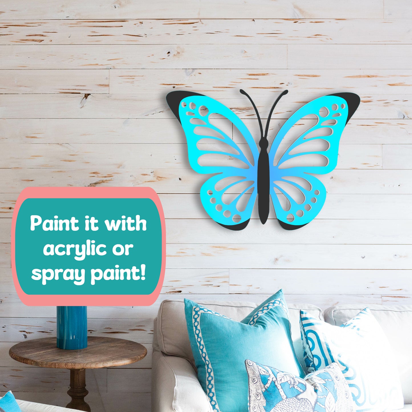 Outdoor PVC Butterfly Sign, 2 Foot