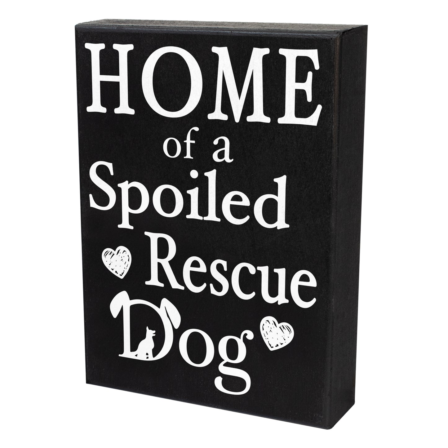 JennyGems Dog Accessories, Home Of A Spoiled Rescue Dog, Home Decor, Gift For Mom, Dog Stuff, 6x8 Wood Sign, Wall Art, Puppy Supplies, Cool Stuff, Desk Decor, Housewarming Gift, Wall Hanging