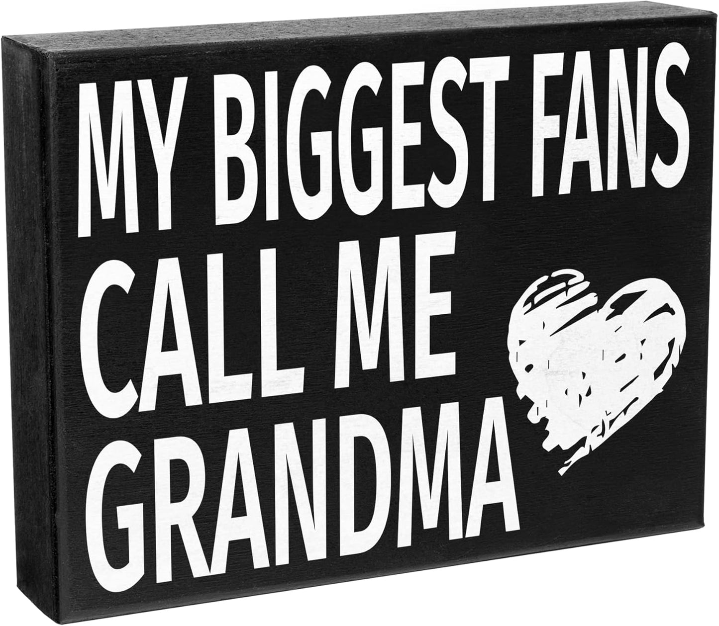 JennyGems - Grandma Gifts Series - My Biggest Fans Call Me Grandma - Wood Sign - Mother’s Day, Birthday, Christmas Gift for Grandma from Grandchildren or Children, Grandma Decor, American Made