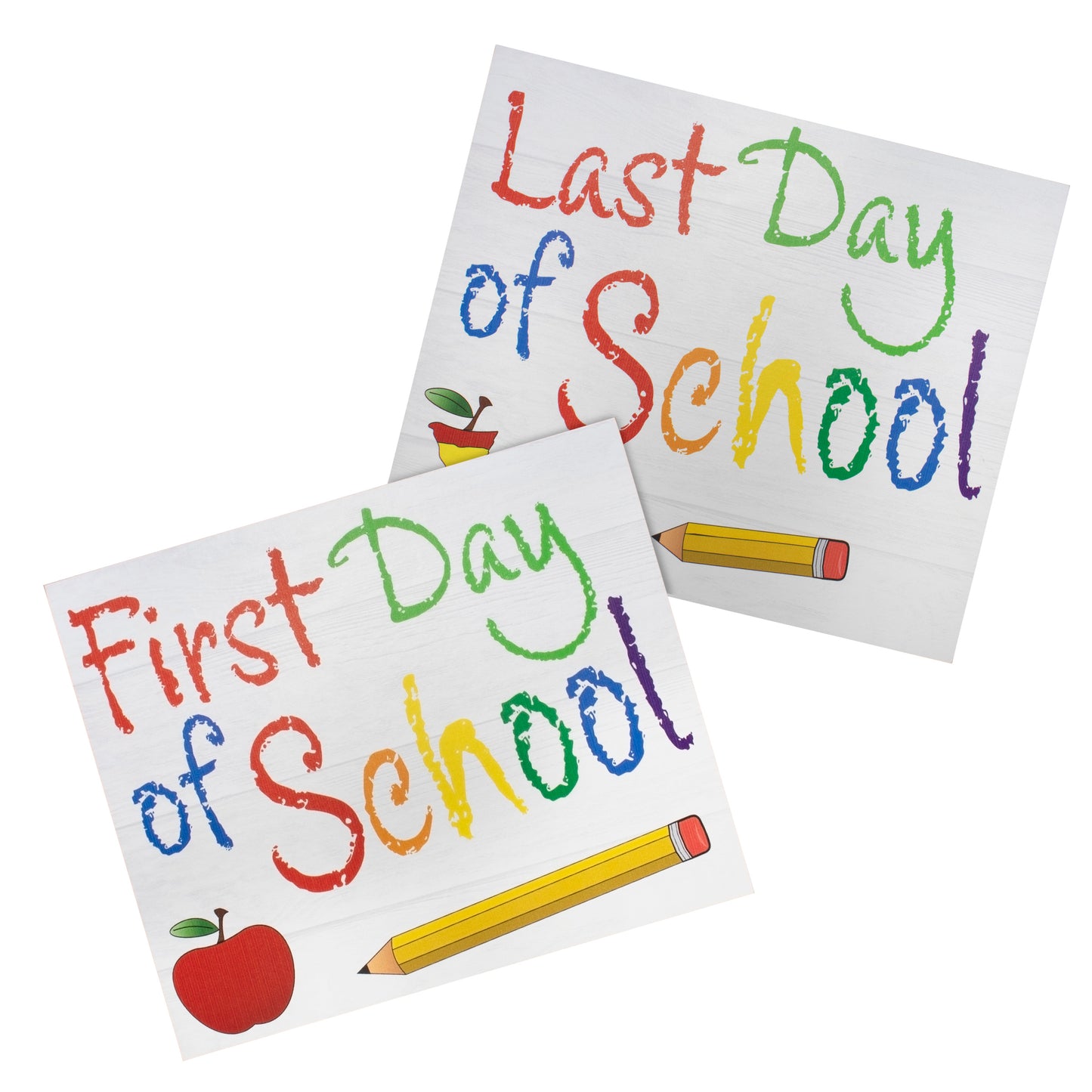JennyGems Back To School Supplies, First and Last Day of School Reversible Sign, Double Sided, 10x12" First Day of School Sign, First Day Last Day of School Board, American Made