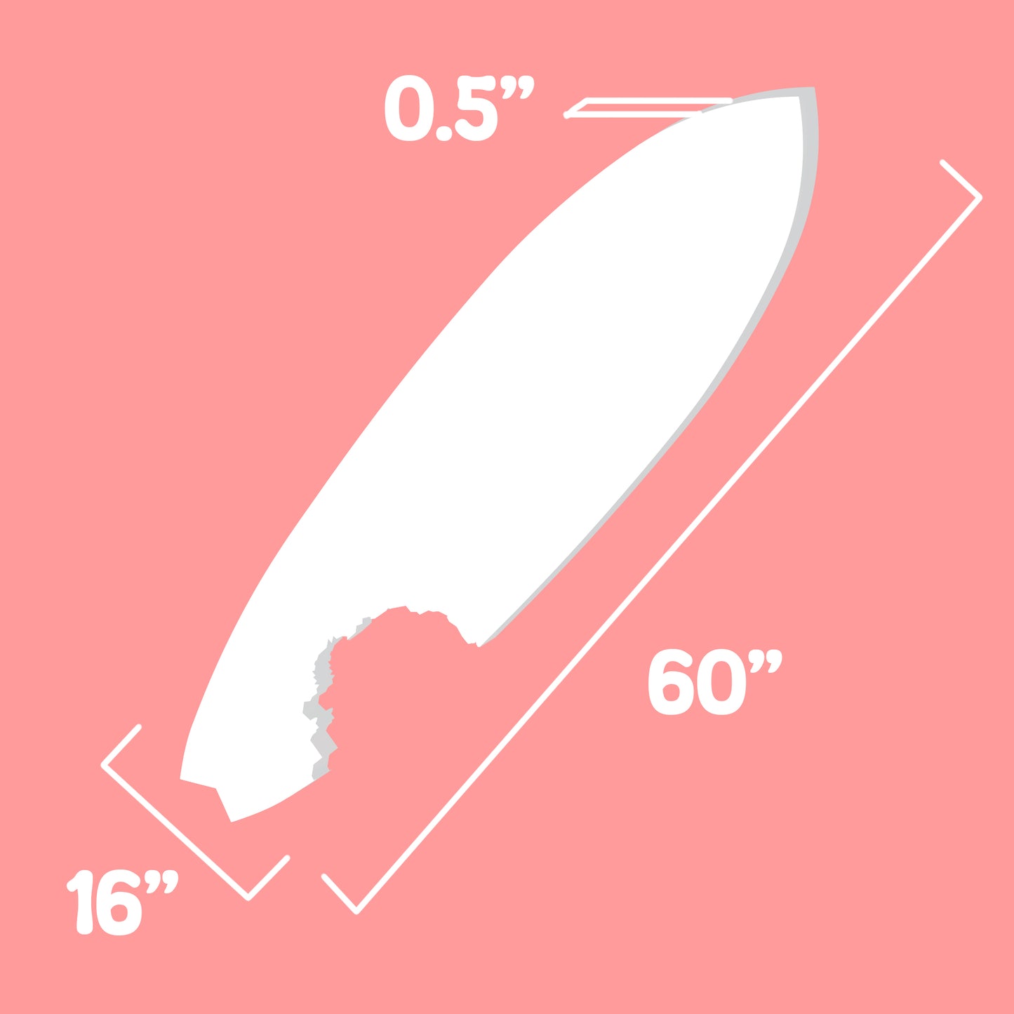 Outdoor Surfboard Wall Art, Beach Decor, Surfboard Sign Outside Inside, Weather Resistant PVC, 5 Foot