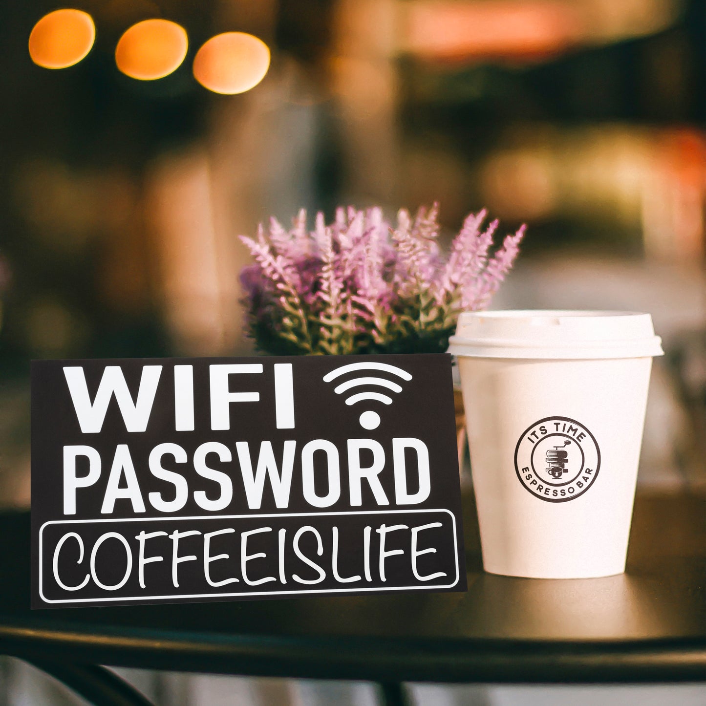 JennyGems WIFI Password Wood Sign for Home and Business, Chalkboard Wifi Sign, Vacation Rental Sign, Internet Password Sign, WIFI Chalk Board, Shelf Sitter and Wall Decor, Made in USA